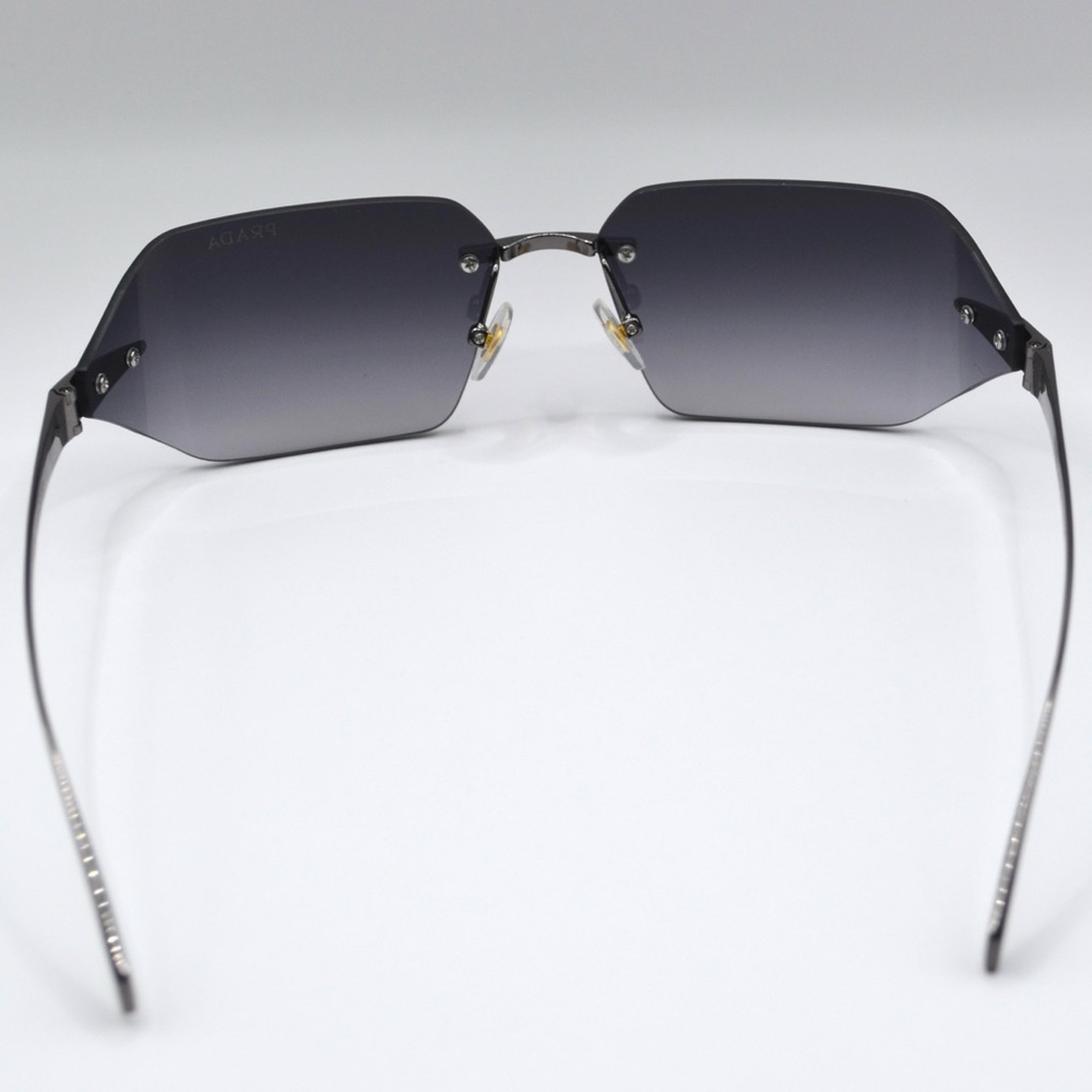 Prada Women’s Rimless Sunglasses | Silver | Minor Unnoticeable Scratch | New - Picture 11 of 14